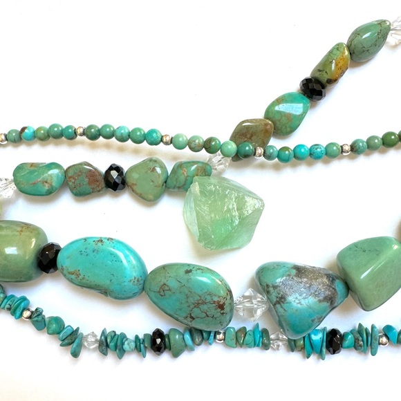 SILPADA Necklace Turquoise N1299 Sterling Silver 4 Strand VERY GOOD CONDITION - Picture 3 of 5